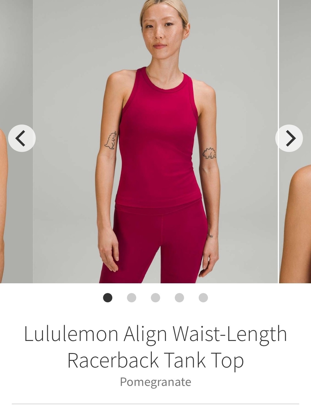 NWT Lululemon Align Waist-Length Racerback Tank Top

Pomegranate

sz. 4